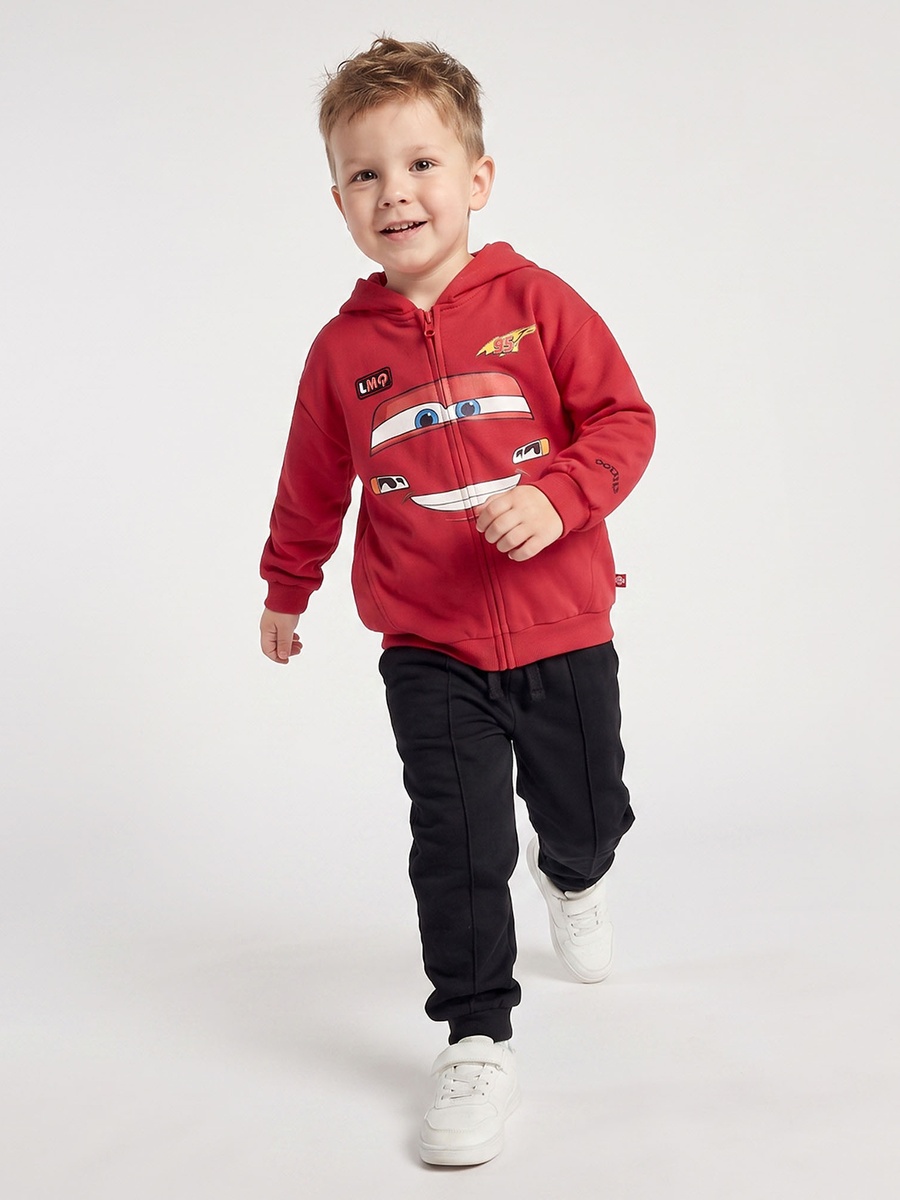 Lightning McQueen Print Sweatshirt with Zip Closure
