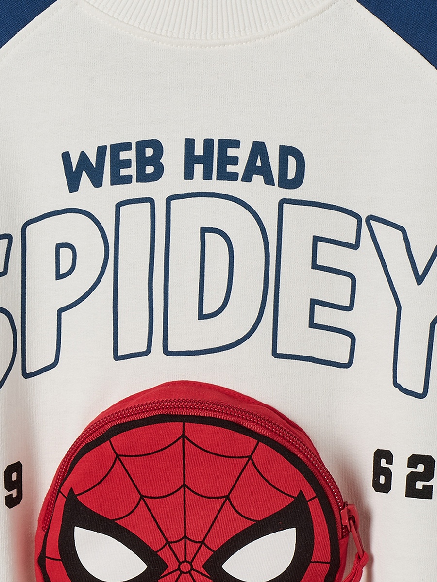 Spider-Man Print Sweatshirt with Long Sleeves