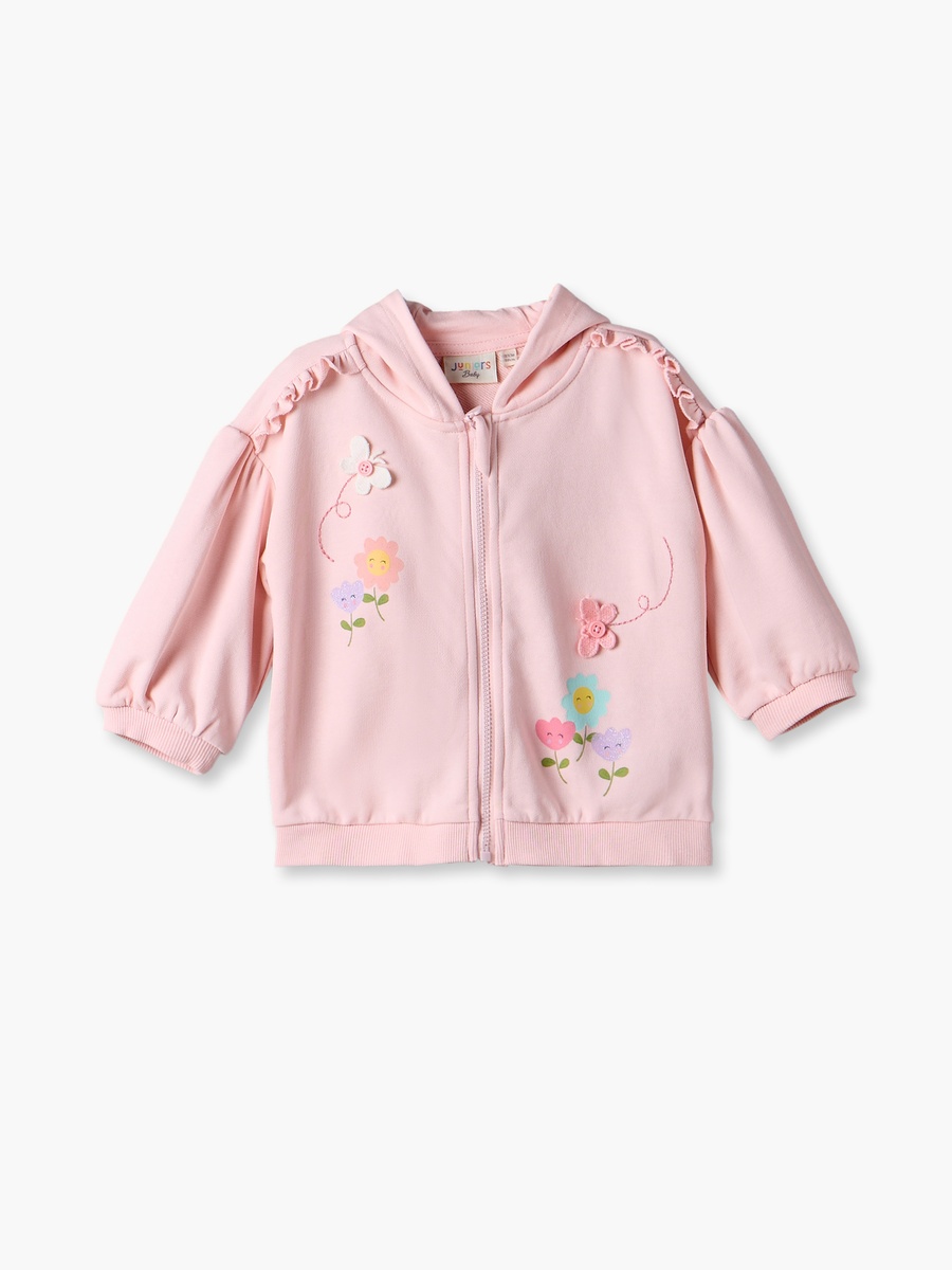 Floral Print Hoodie with Long Sleeves