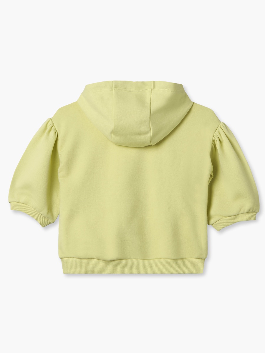 Ruffled Hooded Sweatshirt with Long Sleeves