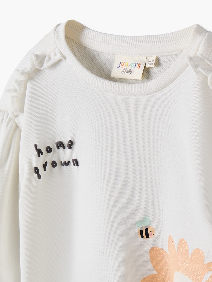 Floral Print Sweatshirt with Long Sleeves