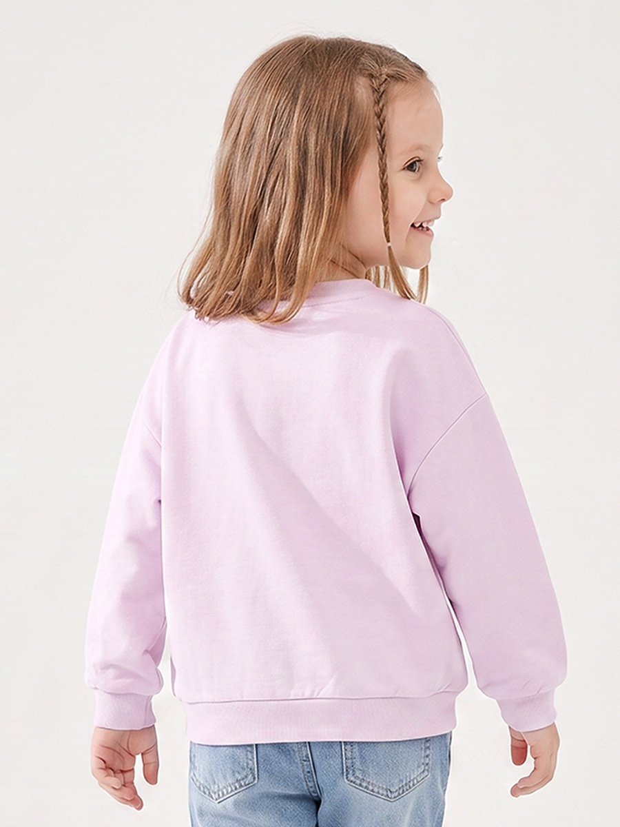 Cat Print Sweatshirt with Long Sleeves