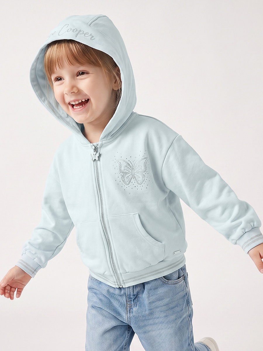 Embroidered Hoodie with Long Sleeves