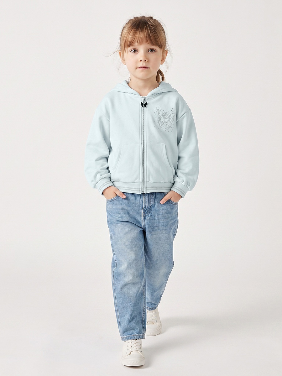 Embroidered Hoodie with Long Sleeves