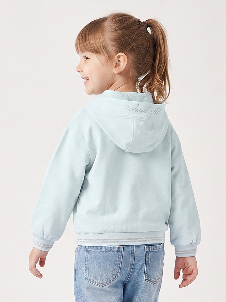 Embroidered Hoodie with Long Sleeves
