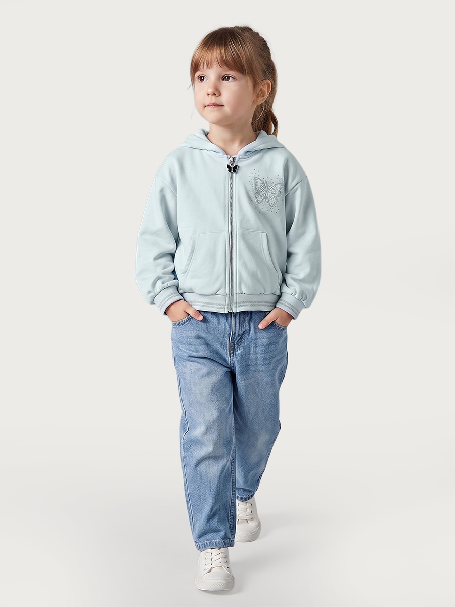 Embroidered Hoodie with Long Sleeves