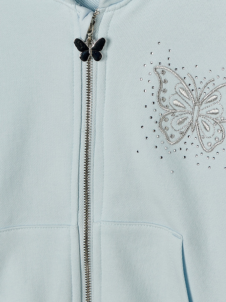 Embroidered Hoodie with Long Sleeves
