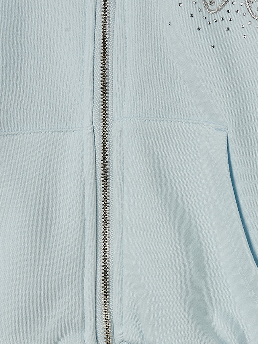 Embroidered Hoodie with Long Sleeves