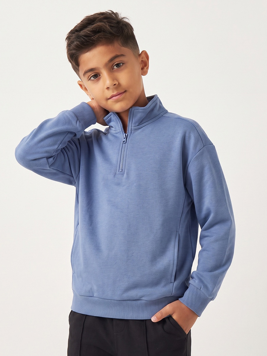 High Neck Sweatshirt with Long Sleeves
