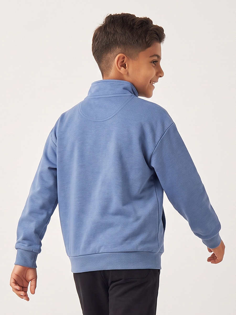High Neck Sweatshirt with Long Sleeves