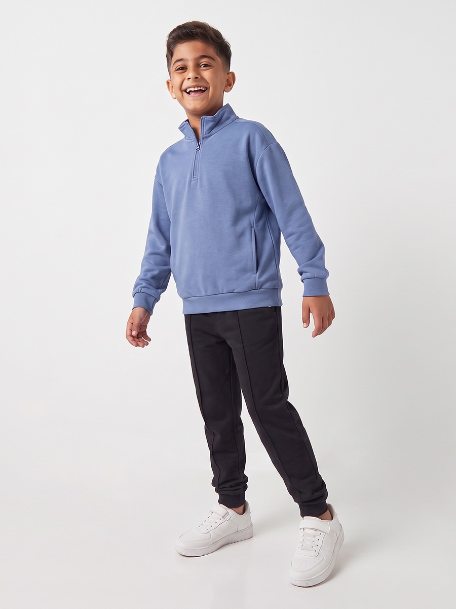 High Neck Sweatshirt with Long Sleeves