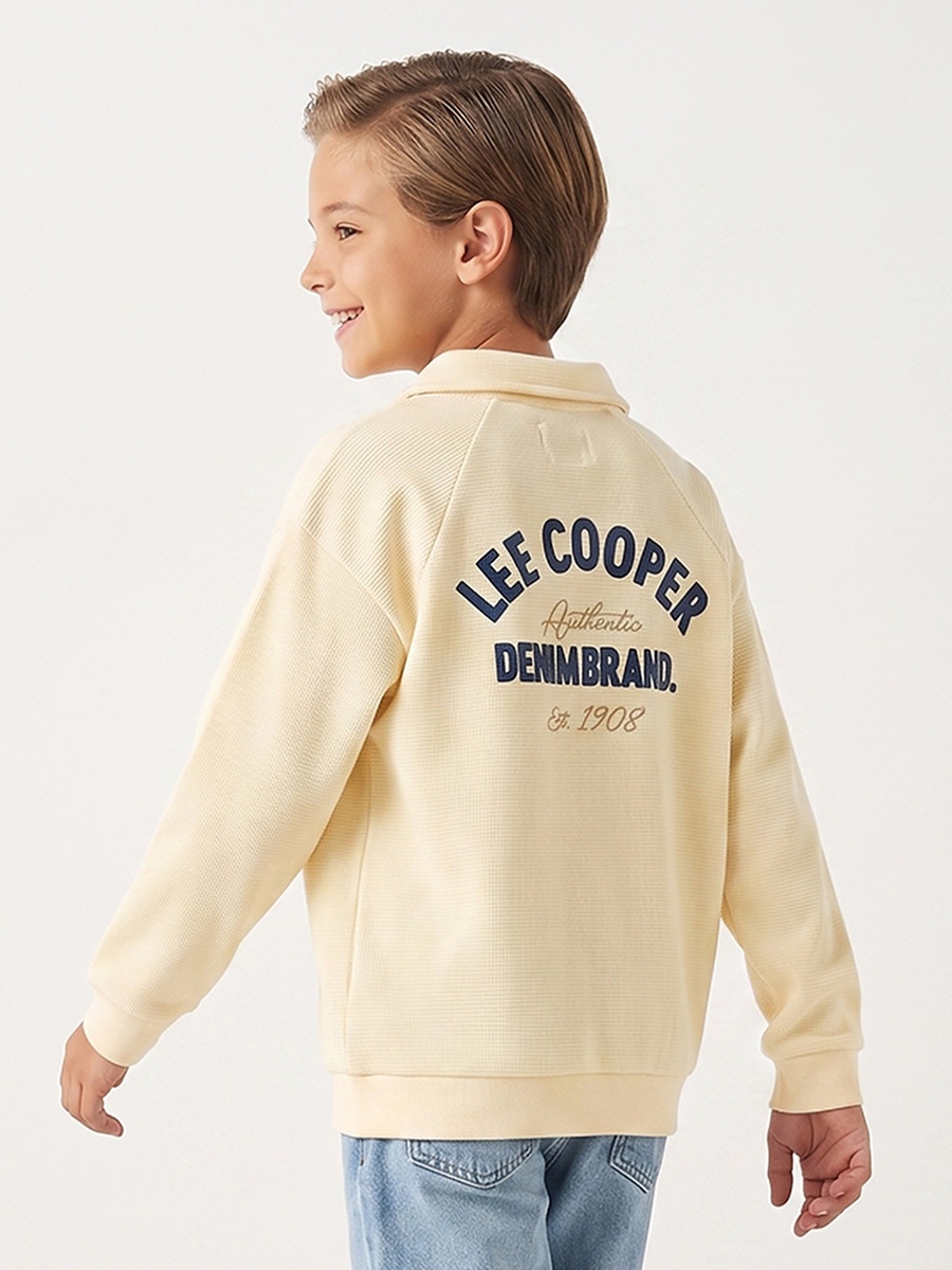 Collared Sweatshirt with Logo Embroidery