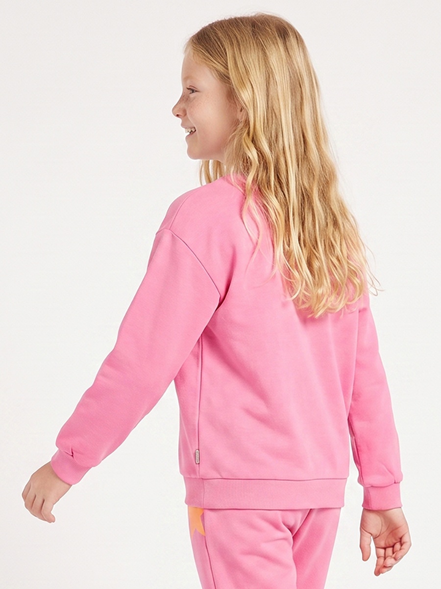Slogan Print Sweatshirt with Long Sleeves