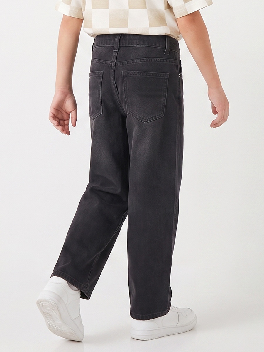 Washed Mid-Rise Denim Jeans