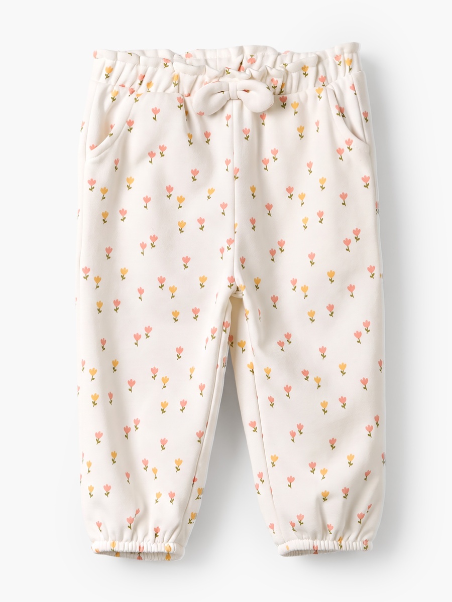 Elasticated Waist Joggers with Floral Print