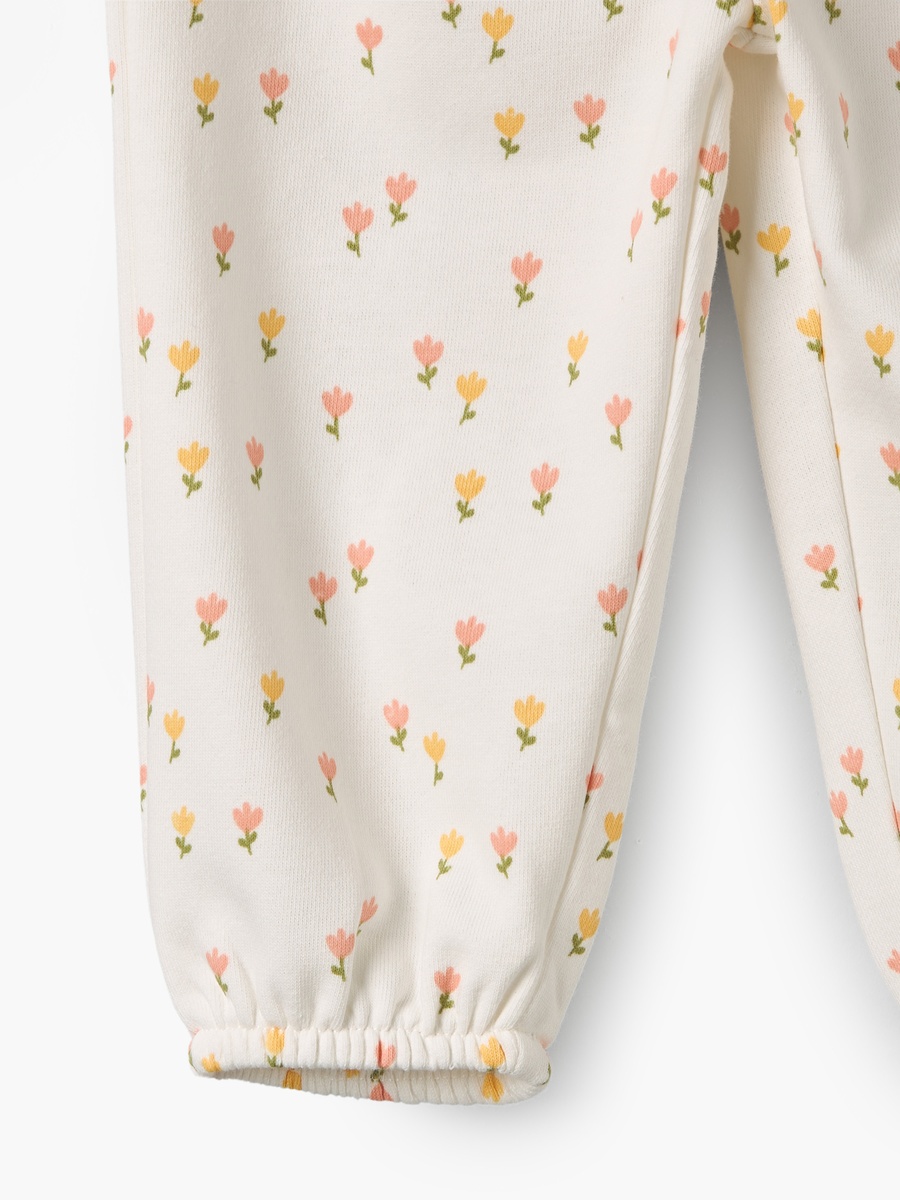 Elasticated Waist Joggers with Floral Print