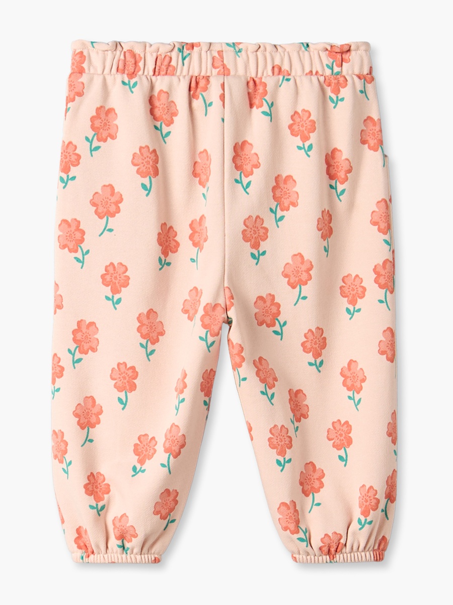 Elasticated Waist Joggers with Floral Print