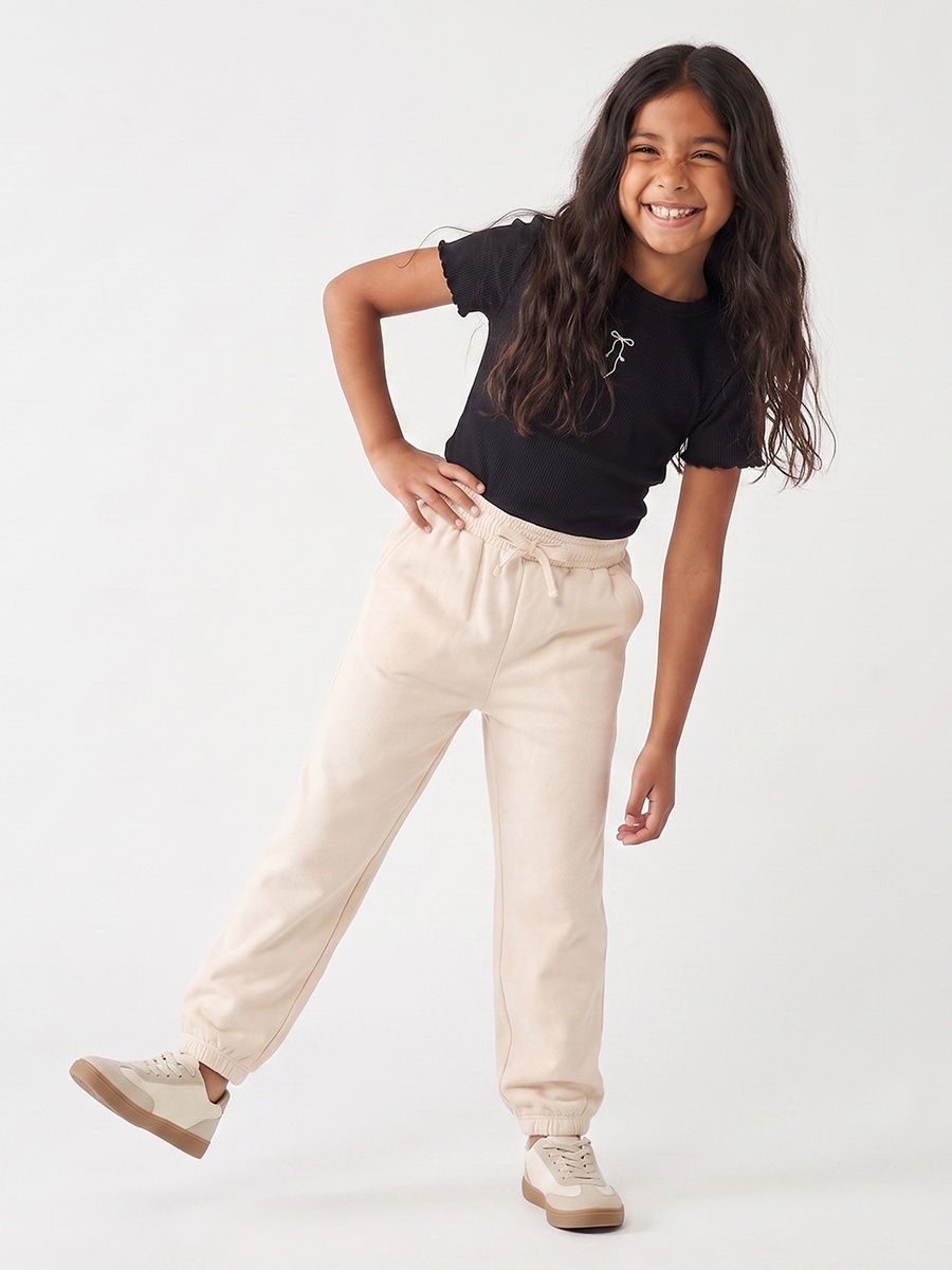 Elasticated Drawstring Waist Joggers with Pocket