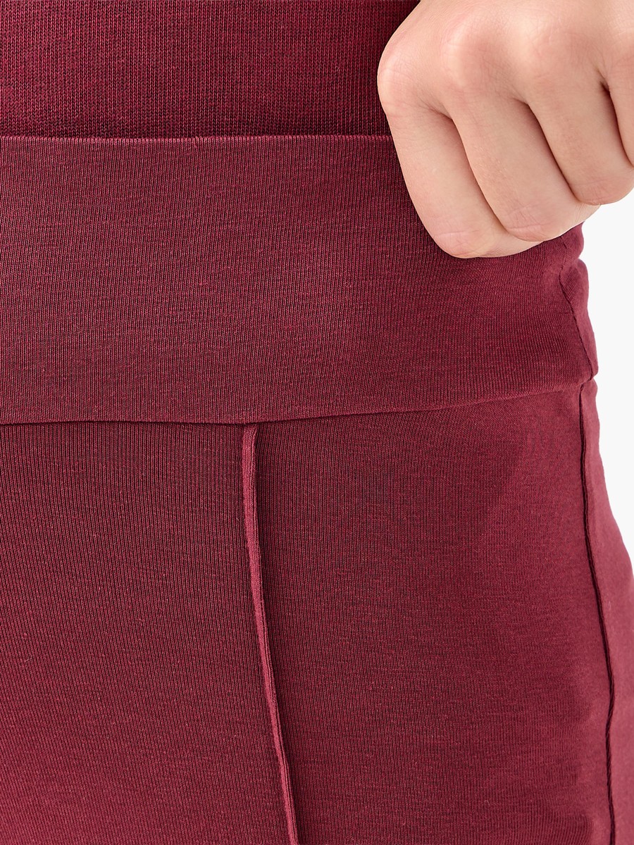 Girls Flared Leggings with Logo Print - Cotton - High Waist