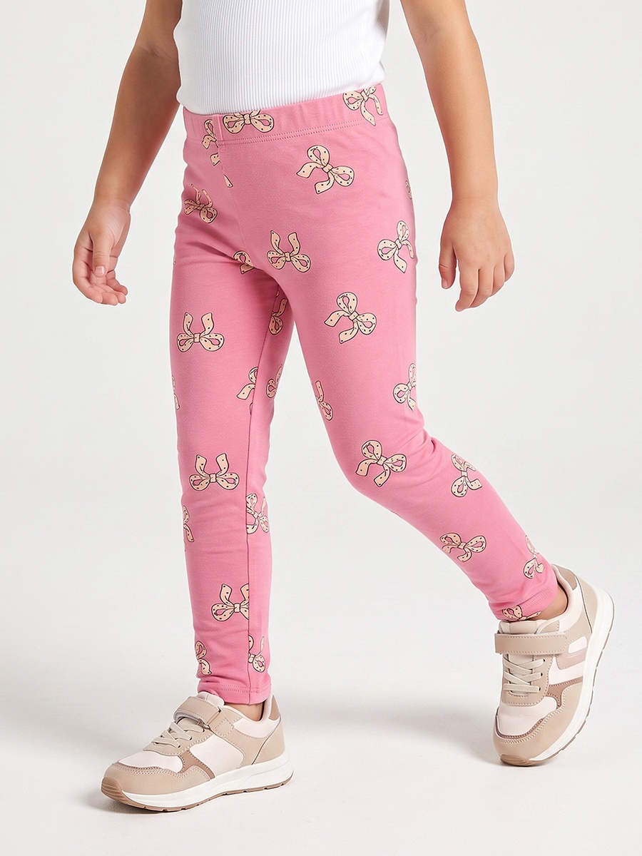 Leggings with Bow Print