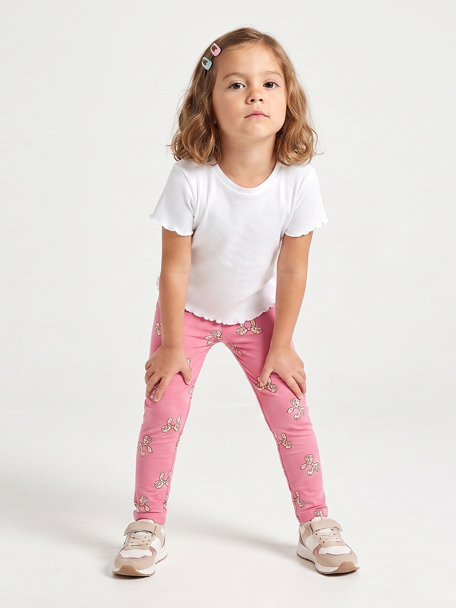 Leggings with Bow Print