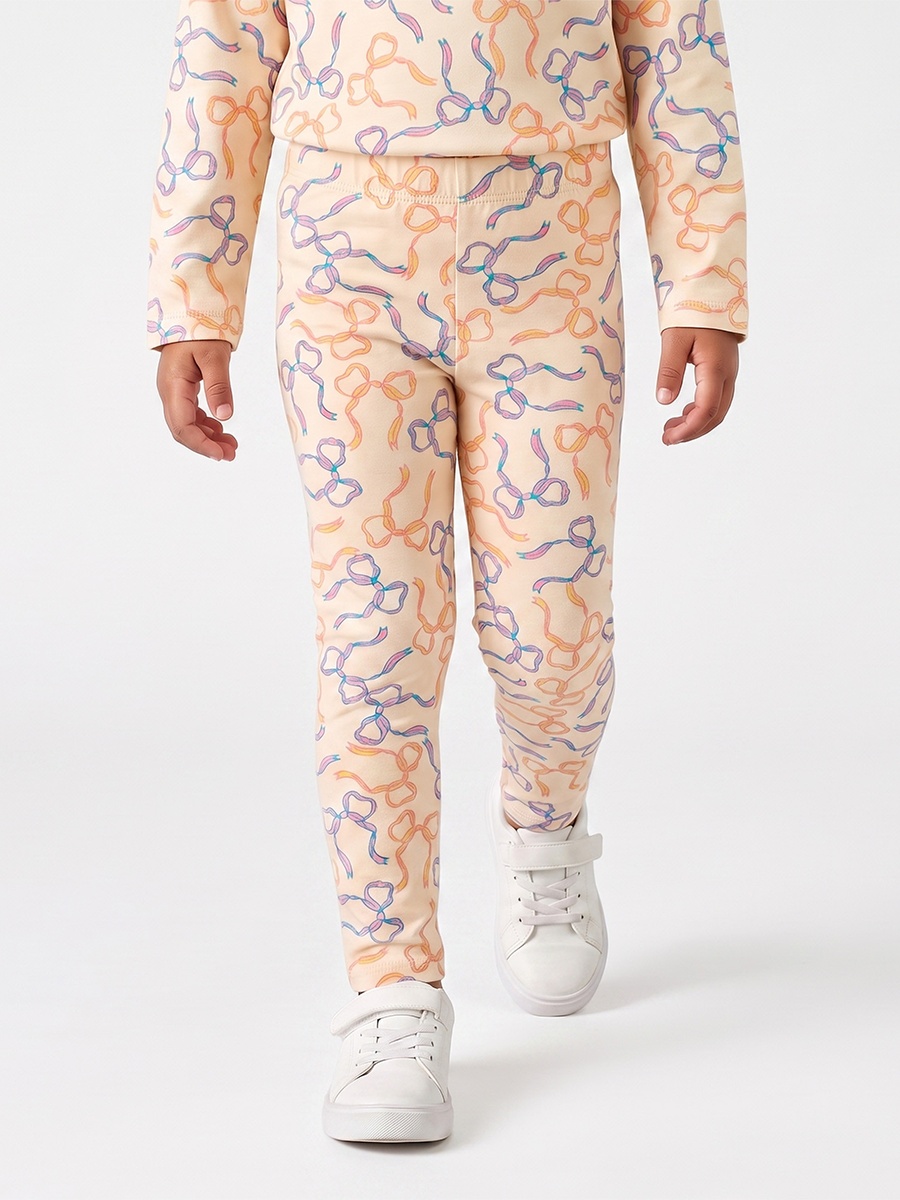 Leggings with Bow Print