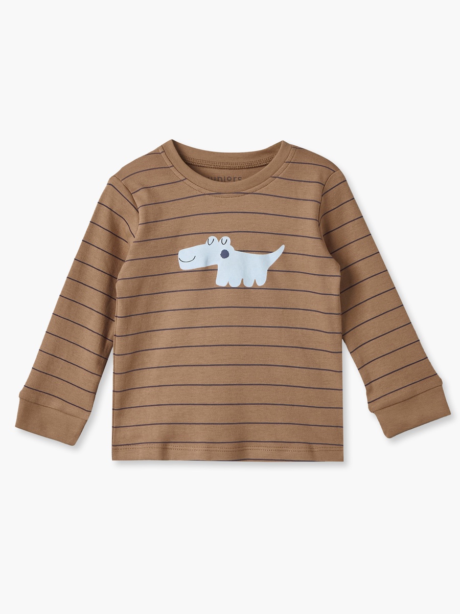 Pack of 3 Cotton Crew Neck Long Sleeves Pyjama Set with Safari Print