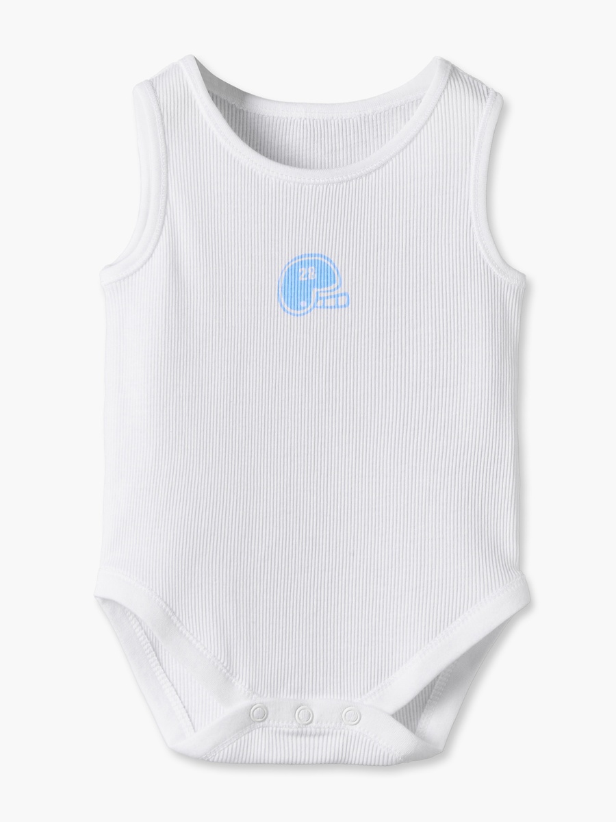 Pack of 7 Round Neck Sleeveless Bodysuit with Print