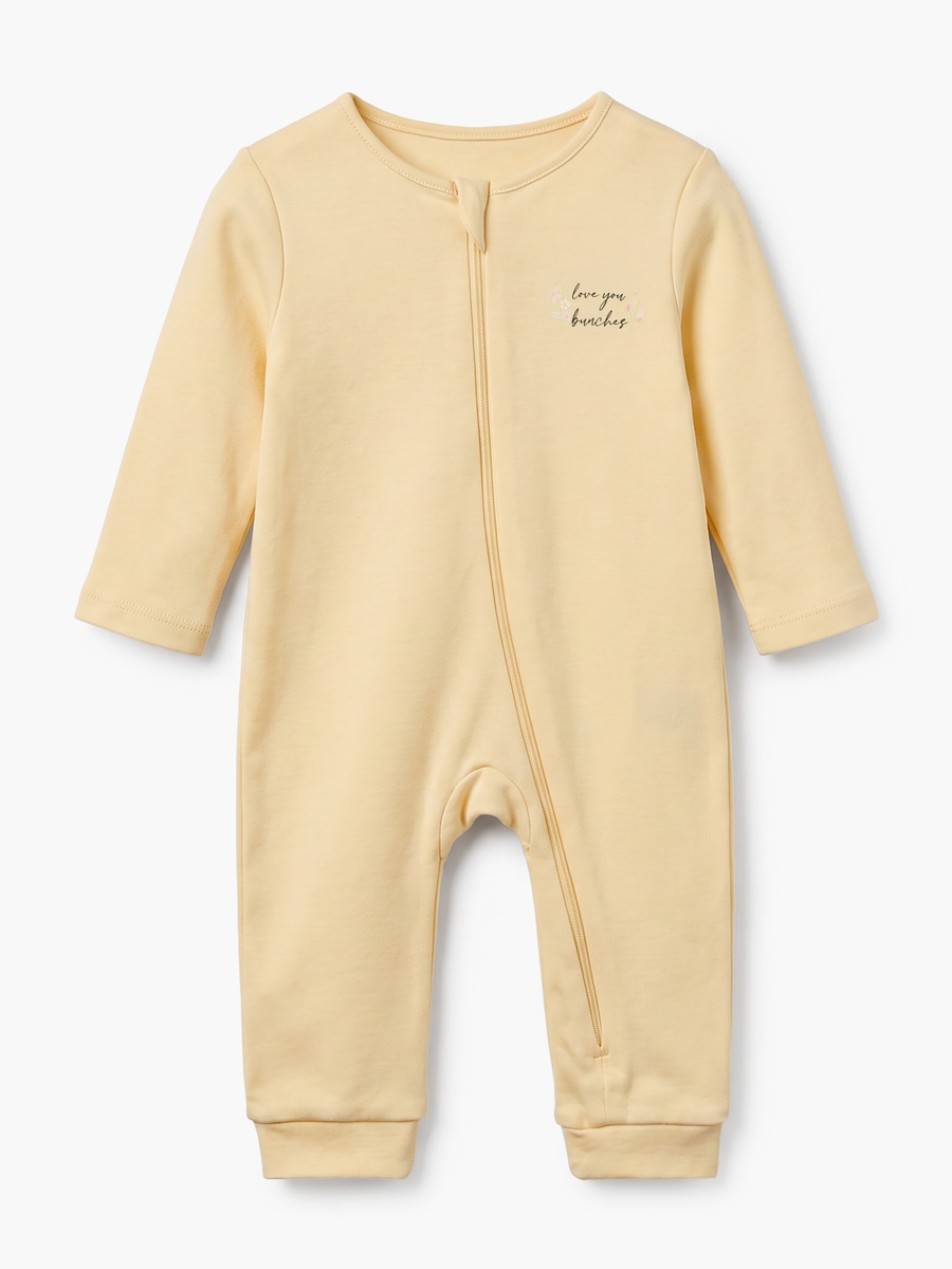 Pack of 5 Cotton Crew Neck Long Sleeves Sleepsuit with Floral Print
