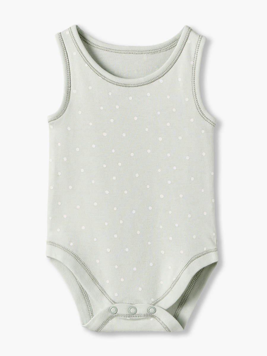 Pack of 5 Cotton Crew Neck Sleeveless Bodysuit with Snap Button Closure