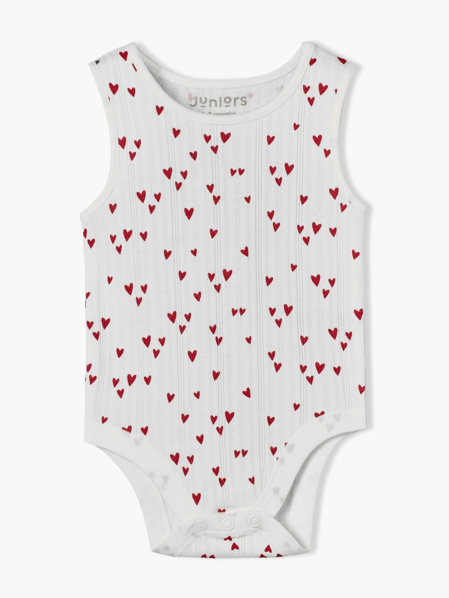 Pack of 6 Cotton Crew Neck Sleeveless Bodysuit with Assorted Print