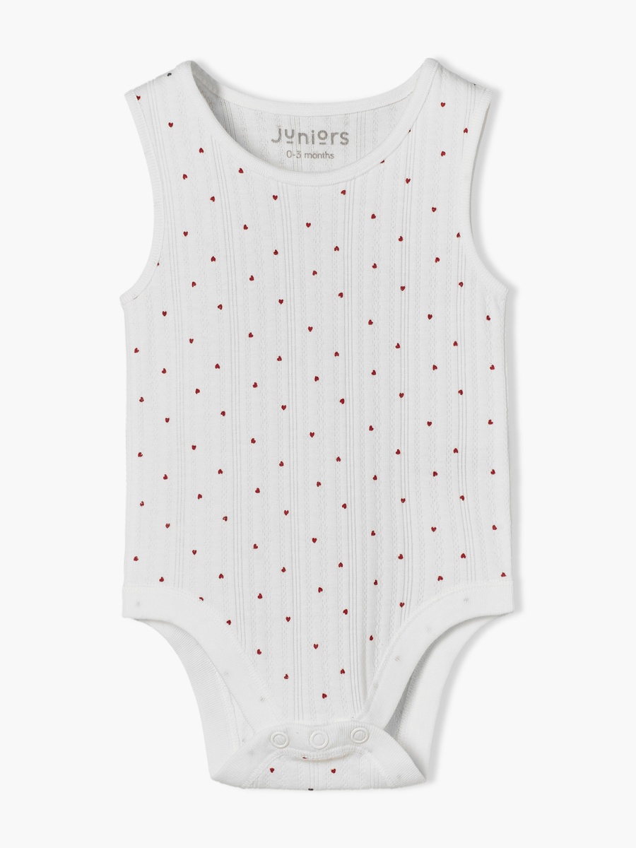 Pack of 6 Cotton Crew Neck Sleeveless Bodysuit with Assorted Print