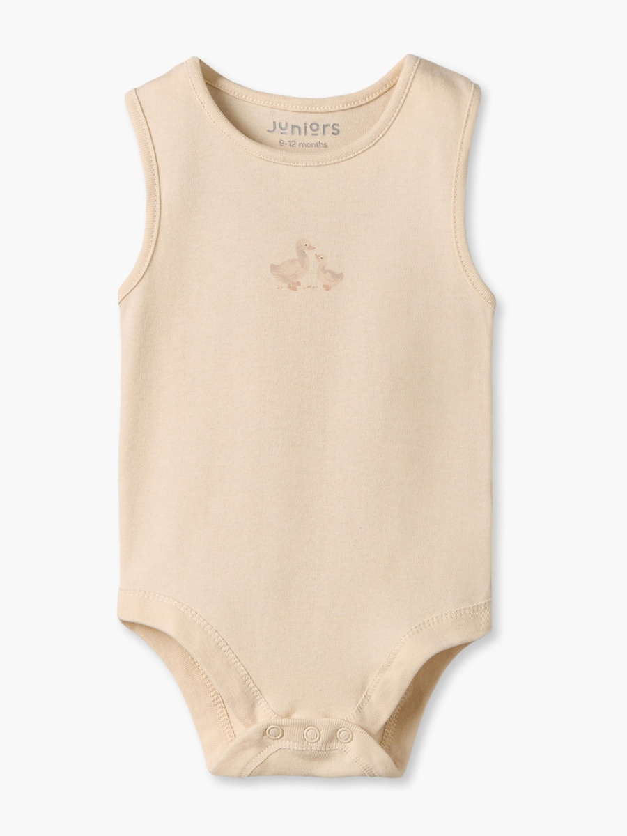 Pack of 7 Crew Neck Sleeveless Bodysuit with Duck Print