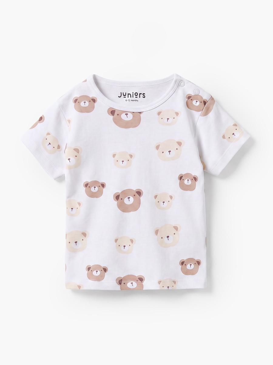 Pack of 5 Short Sleeves T-Shirt with Bear Print