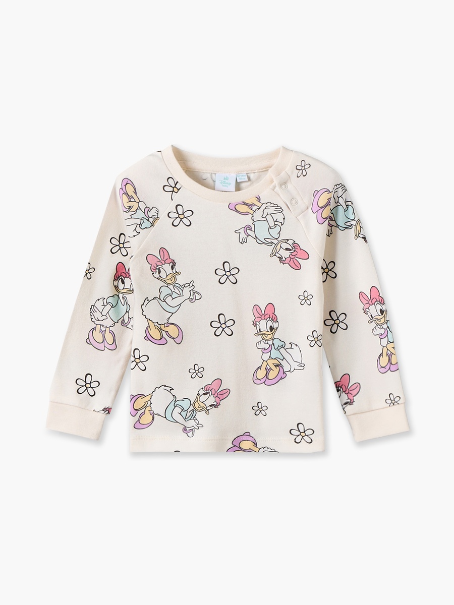 Pack of 2 Cotton Crew Neck Long Sleeves Pyjama Set with Daisy Duck Print