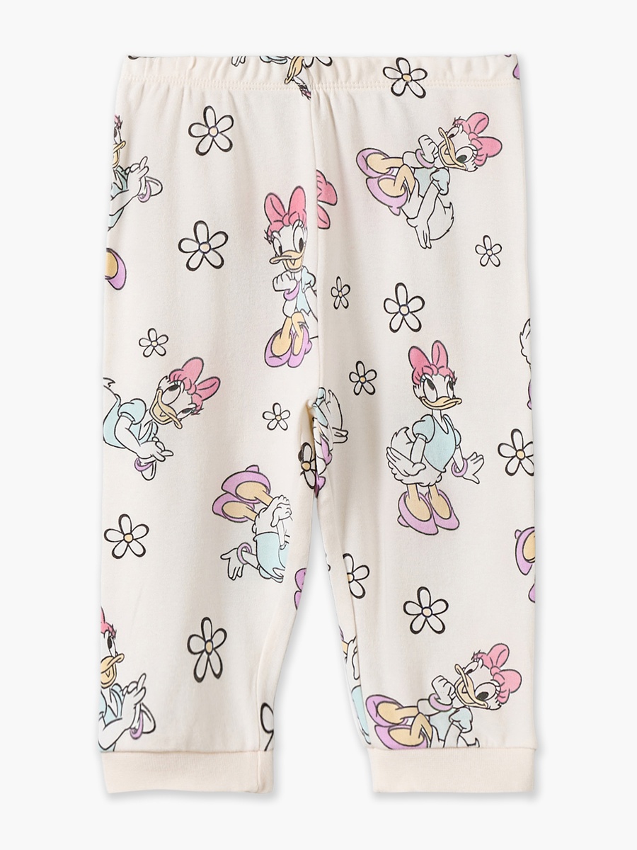 Pack of 2 Cotton Crew Neck Long Sleeves Pyjama Set with Daisy Duck Print