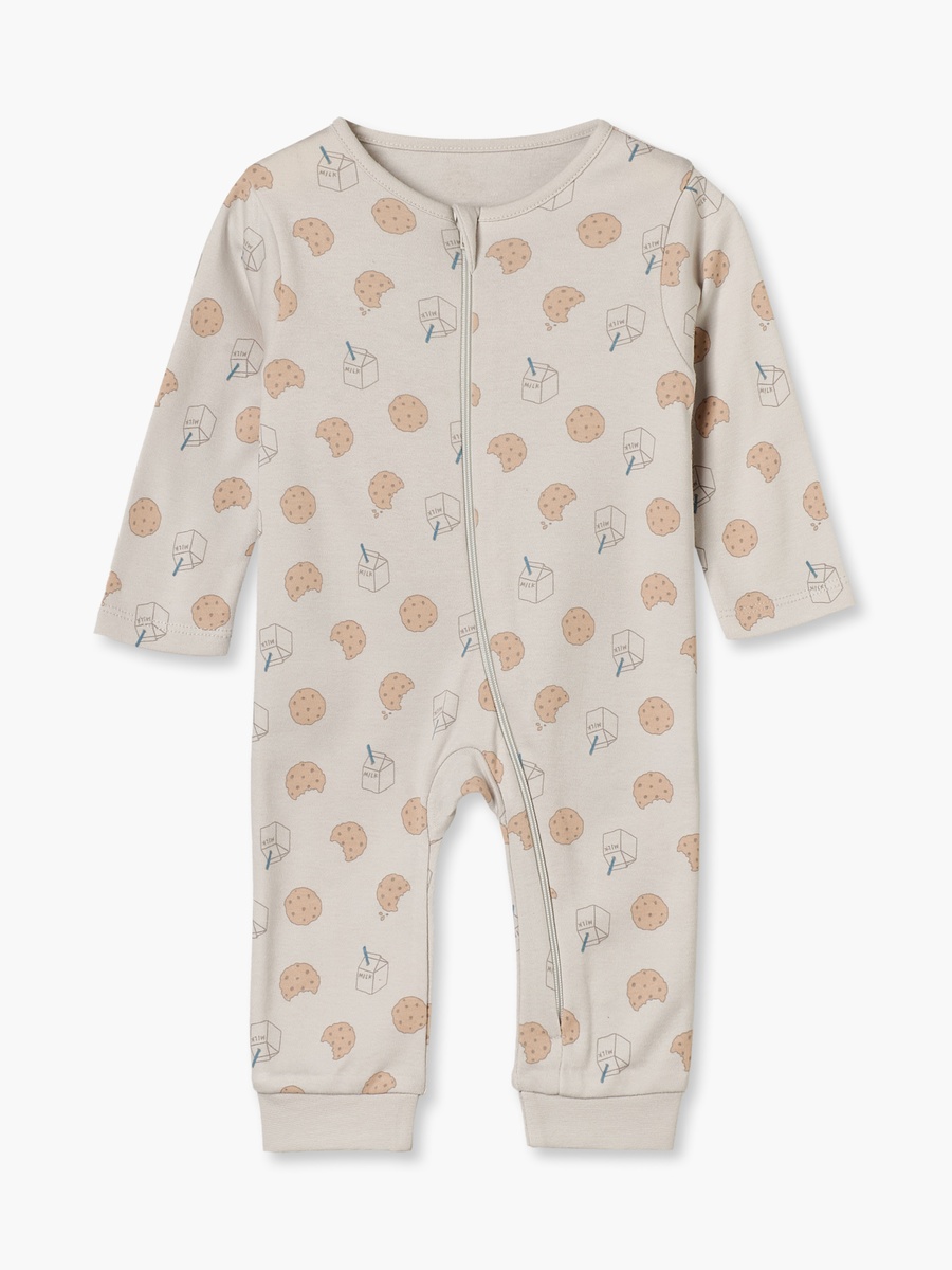 Pack of 5 Cotton Crew Neck Long Sleeves Sleepsuit with Food Print