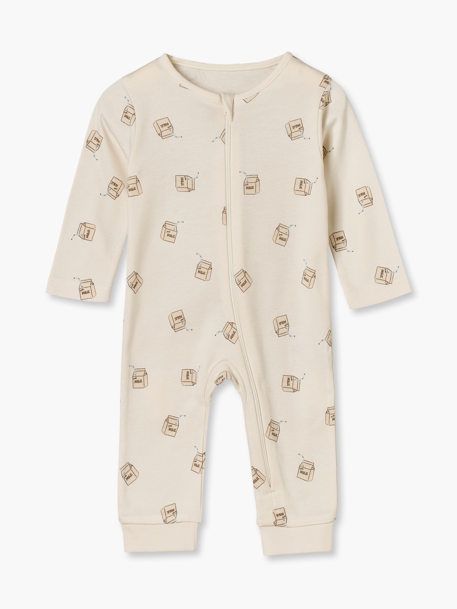 Pack of 5 Cotton Crew Neck Long Sleeves Sleepsuit with Food Print