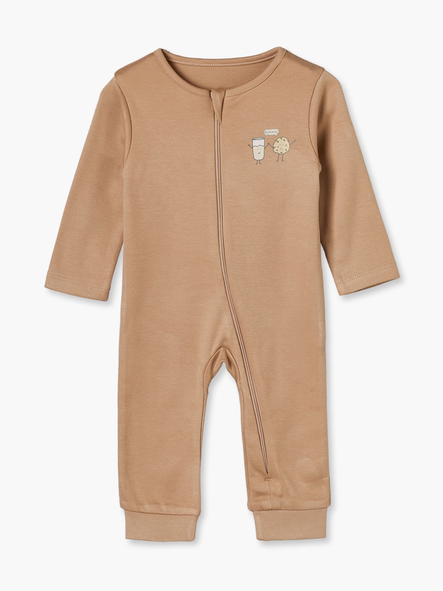 Pack of 5 Cotton Crew Neck Long Sleeves Sleepsuit with Food Print