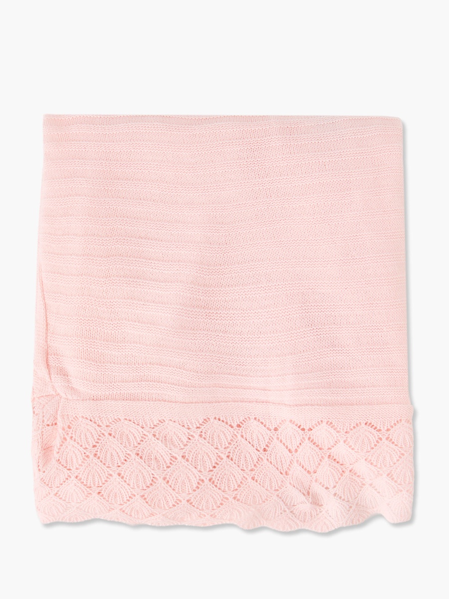 Acrylic Lace Trim Blanket - 100x100 cm