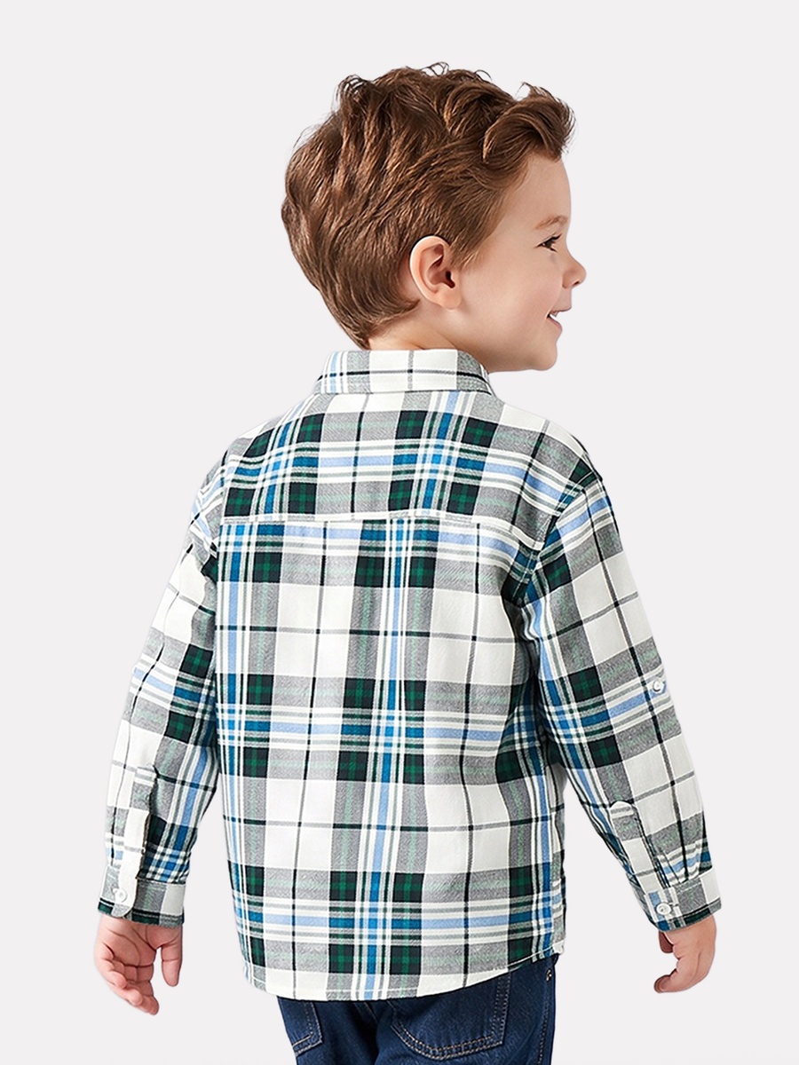 Long Sleeves Shirt with Checked Design