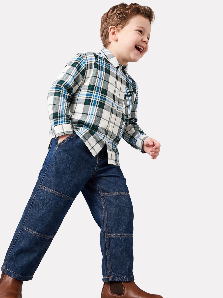 Long Sleeves Shirt with Checked Design