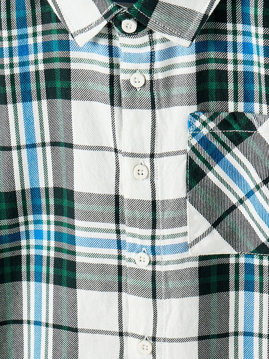 Long Sleeves Shirt with Checked Design