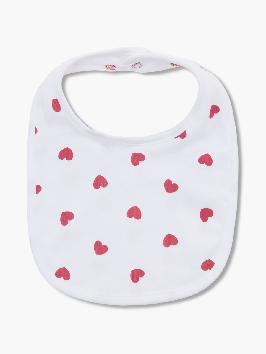 Baby Bib with Heart Print