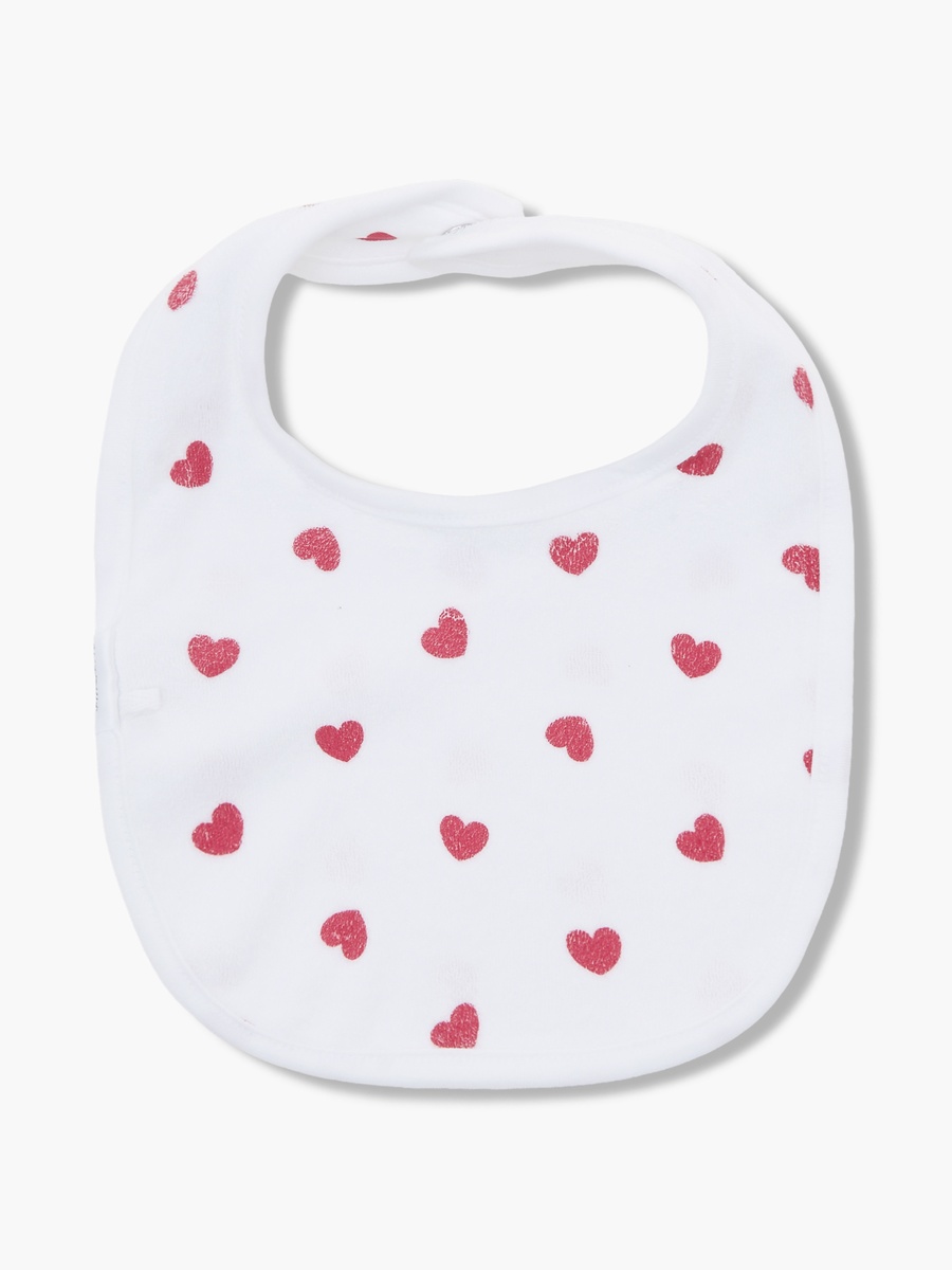 Baby Bib with Heart Print