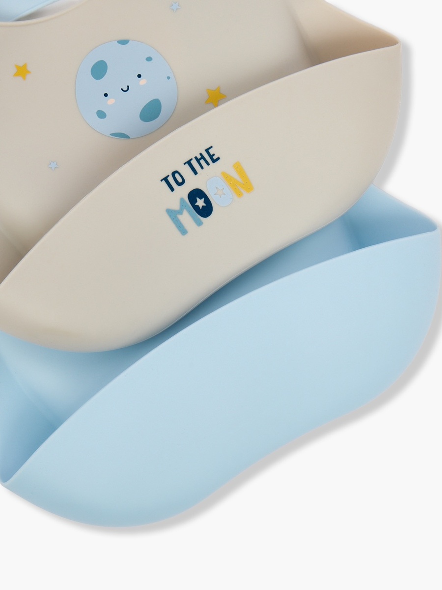 2-Piece Baby Bib with Graphic Print