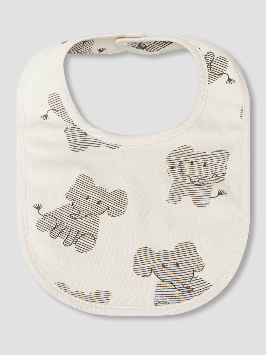 Pack of 2 Baby Bib with Elephant Print