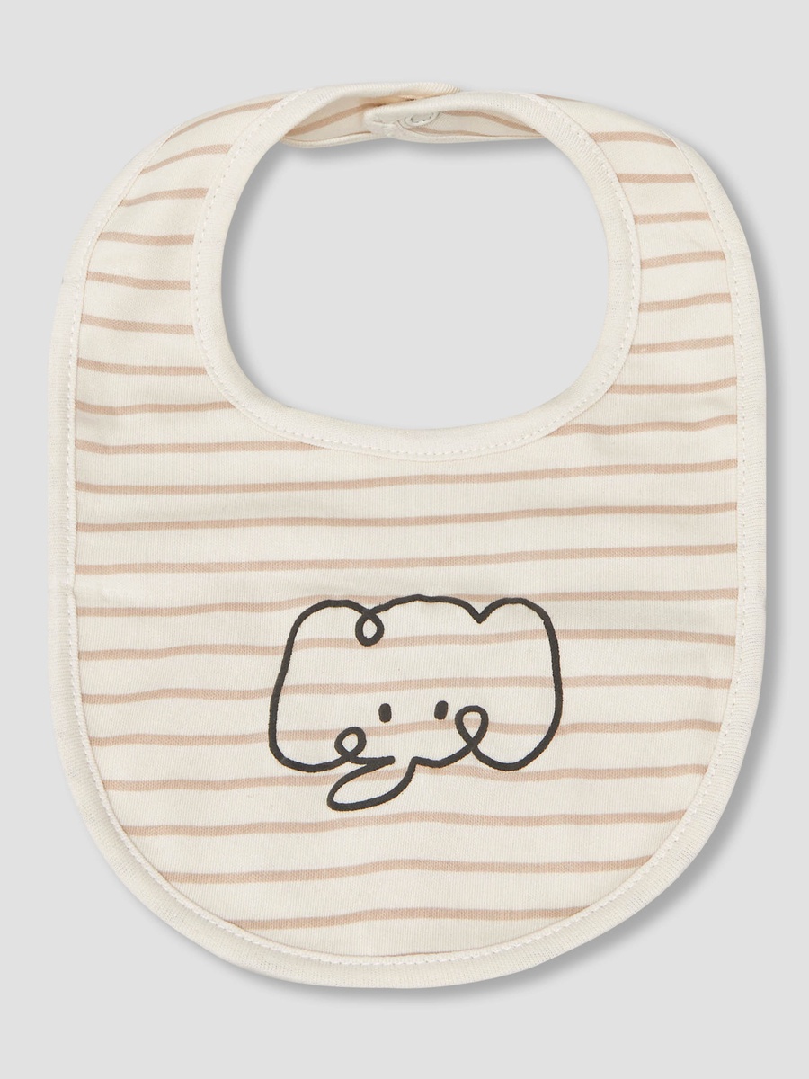 Pack of 2 Baby Bib with Elephant Print
