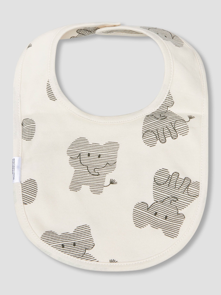 Pack of 2 Baby Bib with Elephant Print
