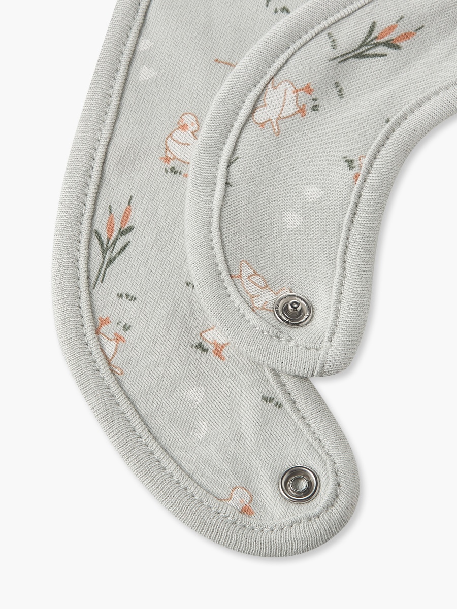 Pack of 2 Baby Bib with Botanical Print
